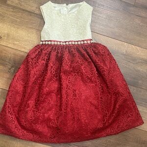 American Princess Red and Cream Formal Dress